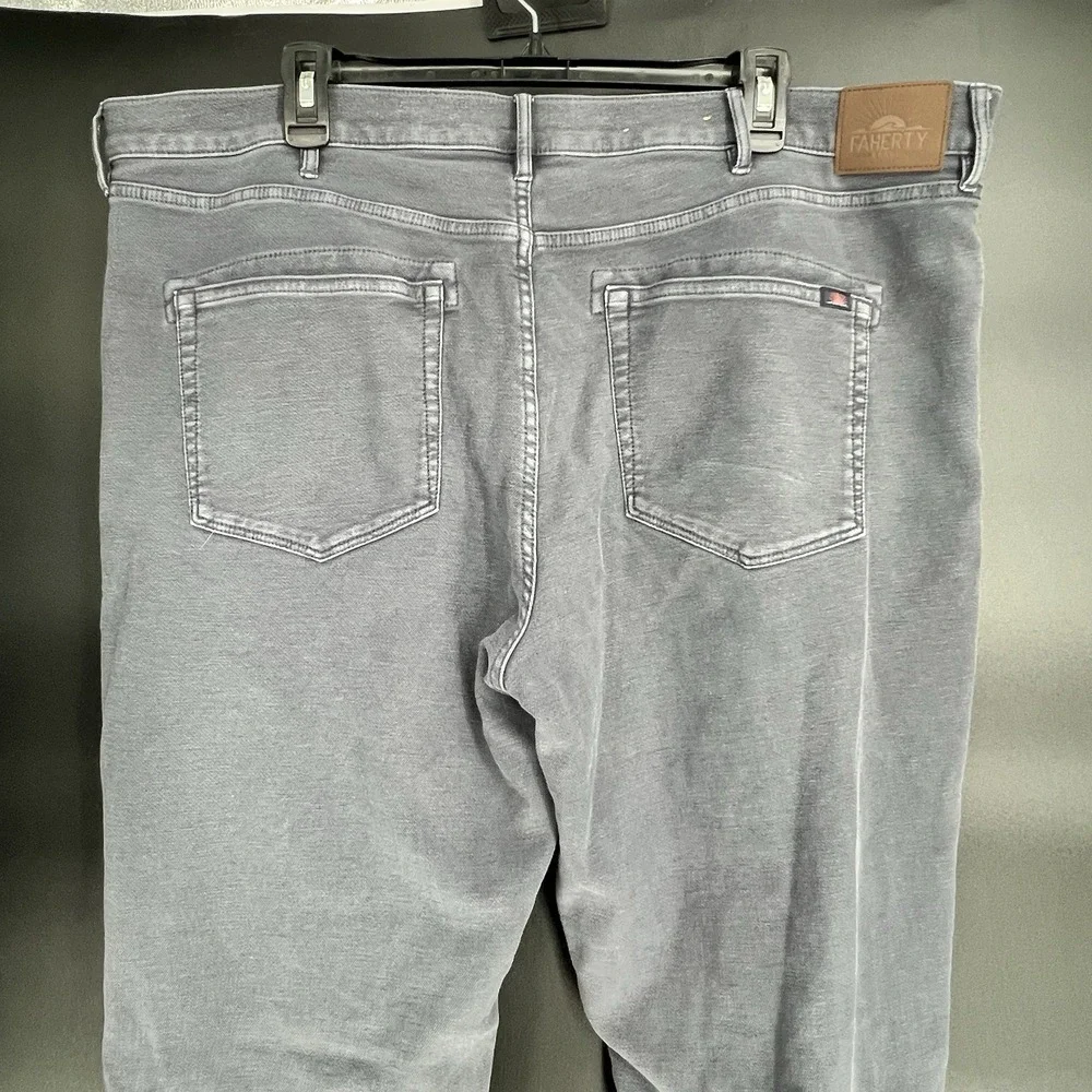 Faherty‎ Stretch Terry 5 Pocket Pants Mens 40x32 Navy Cotton Blend Slim Fit